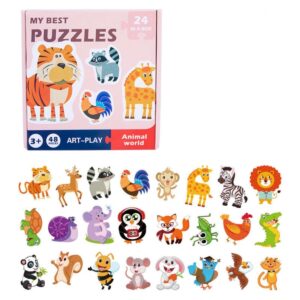 24 puzzles diácticos de 2 piezas