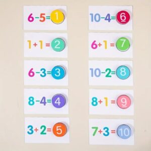 Tarjetas con cuentas matemáticas