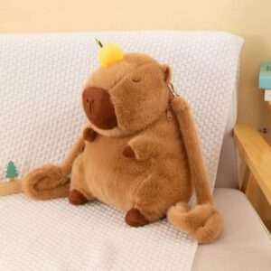 Mochila peluche capibara 2 en 1