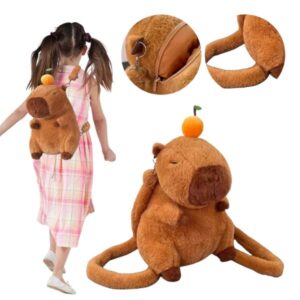 Mochila peluche capibara 2 en 1