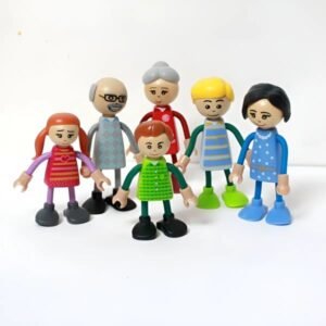 Familia articulable de madera