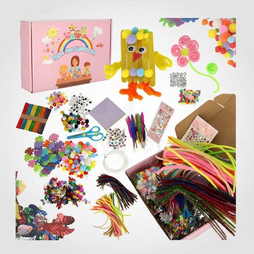 Kit Arte Manualidades 1200 Piezas Artesano Set Decoración Varios - Imagen 4