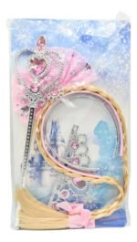 Juego De Princesa Y Corona Con Varita Mágica Vincha Rosada Princesa - Imagen 7