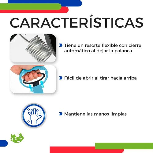 Pala Pinza Recolectora De Caca Para Perros Y Gatos Higiénica Celeste - Imagen 6