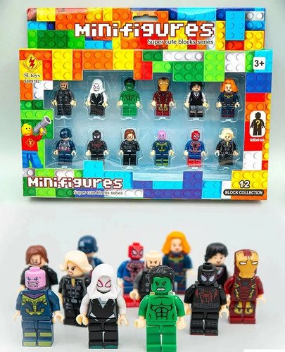 Muñecos Minecraft Kit Personajes Figuras X 12 Juguete - Imagen 17