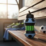 Botella Plegable Silicona Futbol 550ml Bpa Free Fútbol (azúl) - Imagen 3