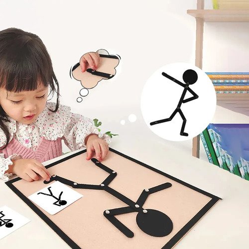 Juguete Didactico Con Cartas Montessori Figuras Fosforito - Imagen 4