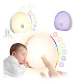 Parlante De Sonido Blanco Para Dormir Con Luz Veladora Blanco