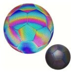 Pelota De Futbol Reflectiva Luminosa N5 Brillo Multicolor - Imagen 4