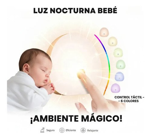 Parlante De Sonido Blanco Para Dormir Con Luz Veladora Blanco - Imagen 5
