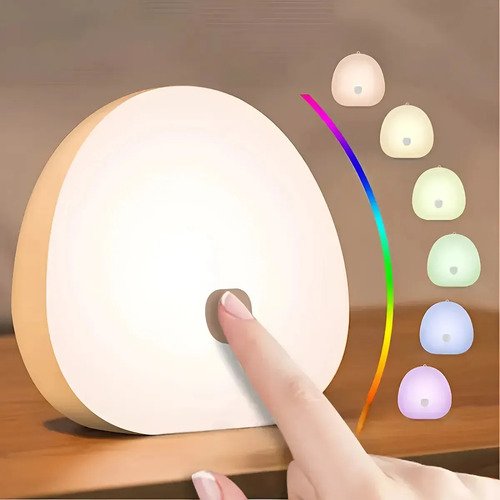 Parlante De Sonido Blanco Para Dormir Con Luz Veladora Blanco - Imagen 4