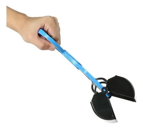 Pala Pinza Recolectora De Caca Para Perros Y Gatos Higiénica Celeste - Imagen 4