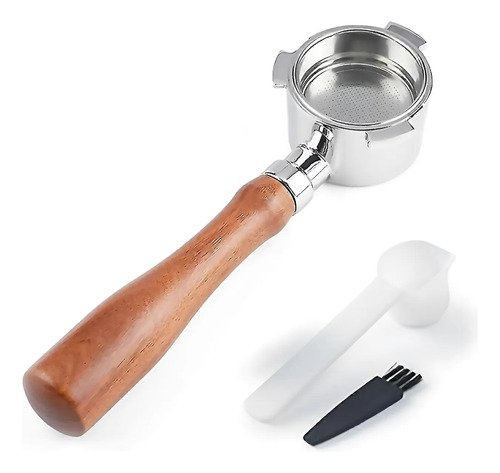 Portafiltro Sin Fondo De 51 Mm Compatible Con Delonghi Naked Madera