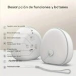 Parlante De Sonido Blanco Para Dormir Con Luz Veladora Blanco - Imagen 2