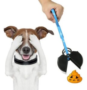Pala Pinza Recolectora De Caca Para Perros Y Gatos Higiénica Celeste