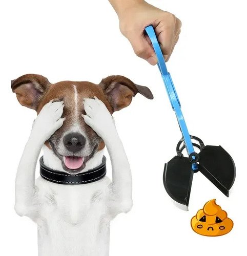 Pala Pinza Recolectora De Caca Para Perros Y Gatos Higiénica Celeste