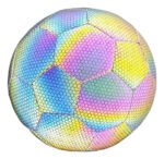 Pelota De Futbol Reflectiva Luminosa N5 Brillo Multicolor - Imagen 2