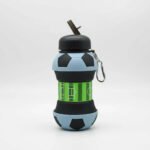Botella Plegable Silicona Futbol 550ml Bpa Free Fútbol (azúl) - Imagen 5