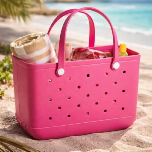 Bolso De Playa De Eva Xl Impermeable Lavable Piki.uy Fucsia