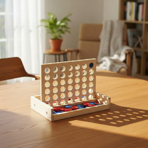 Juego De Mesa Conecta Cuatro Madera 4 En Linea Montessori - Imagen 11