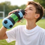 Botella Plegable Silicona Futbol 550ml Bpa Free Fútbol (azúl) - Imagen 4