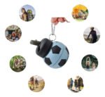 Botella Plegable Silicona Futbol 550ml Bpa Free Fútbol (azúl) - Imagen 2