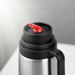 Termo 1 Litro Acero Inox. Doble Capa Manija Pico Cebador Acero Inoxidable - Imagen 5