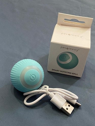 Juguete Gato Bola Interactivo Inteligente Recargable Automat Azul - Imagen 5