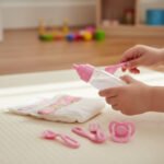 Set Mamadera, Chupete, Pañal Y Cubiertos Para Bebote Muñeca - Imagen 6