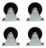 Kit De 4 Ruedas De 50mm Para Muebles Ruedas Giratorias 360 Negro