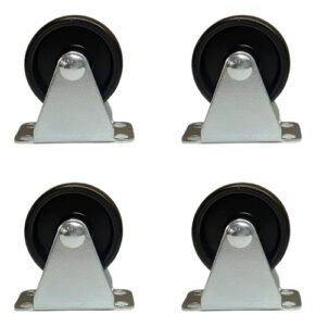 Kit De 4 Ruedas De 50mm Para Muebles Ruedas Giratorias 360 Negro