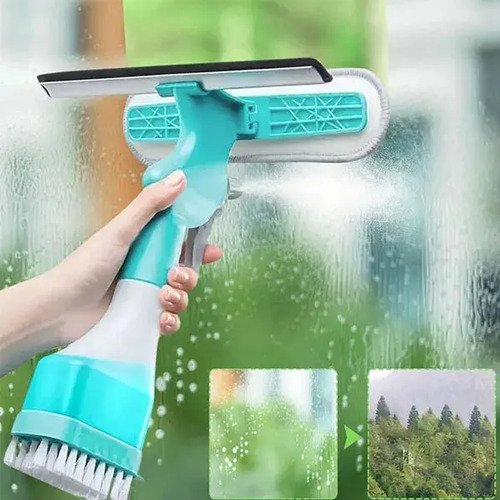 Limpiavidrios Spray Con Mopa 200ml Cristales Lampazo Ventana Blanco