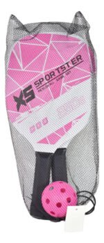 Set De Paletas De Pickleball Raqueta Con Pelota Y Bolsa Pack Rosa - Imagen 3
