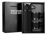 Termo Con Set De 3 Tazas Para Frio Y Caliente Negro - Imagen 3
