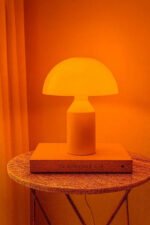 Lampara Interior Veladora Mushroom De Mesa Hongo Led Rgb Blanco Multicolor - Imagen 9