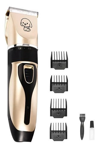 Máquina Cortar Pelo Perro Gato Mascotas Inalámbrica Calidad Dorado Y Negro