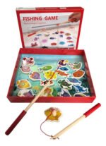 Juego De Pesca En Madera Con Imán Y Cañas - Piki.uy