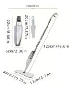 Mopa Con Spray Botella Dispensadora Mopa Lampazo Trapeador Blanco - Imagen 10