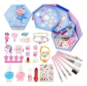 Kit De Maquillaje Y Joyeria Infantil Para Niñas 4 En 1
