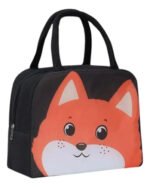 Lunchera Lonchera Infantil Térmica Con Asas Animales Diseño Negro