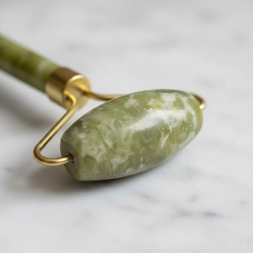 Rodillo Facial Cuarzo Rosa+gua Sha Masaje Facial Antiarrugas Todo Tipo De Piel Día/noche - Imagen 4