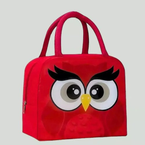 Lunchera Lonchera Infantil Térmica Con Asas Animales Diseño Rojo