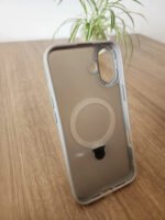 Funda Jd Case Premium Con Anillo Soporte Para iPhone 16 Plus Gris Transparente En El Cuerpo Con Tono Gris - Imagen 3
