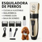 Máquina Cortar Pelo Perro Gato Mascotas Inalámbrica Calidad Dorado Y Negro - Imagen 10