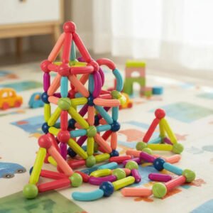 Juego De Bloques Magnéticos 130 Piezas Imantado Construccion 130