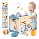 Cubo Didactico Madera Infantil Juguete Encastre Montessori Madera