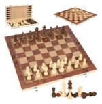Ajedrez De Madera Grande 3 En 1 Juego Dama Backgammon 48cm - Imagen 2