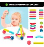 Juego De Bloques Magnéticos 130 Piezas Imantado Construccion 130 - Imagen 10