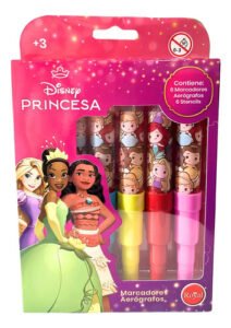 Marcadores Doble Punta Disney Tubo X6 Disney Stitch Spider Princesas