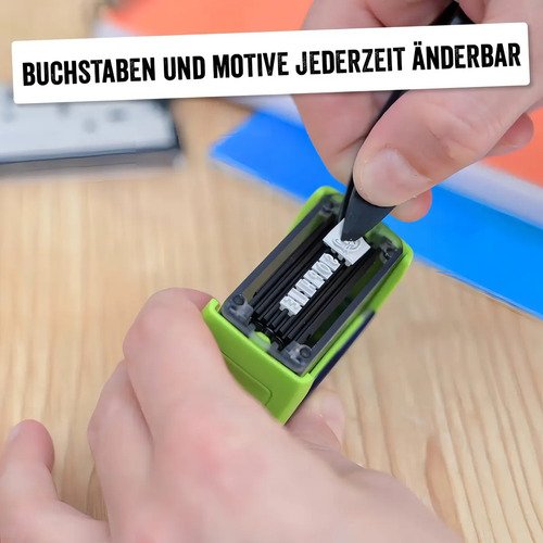 Sello Trodat Personalizable Para Telas Y Objetos Color De La Negro Verde - Imagen 2